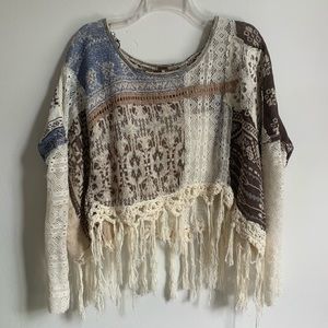 3/$25 Free People Fringe Top